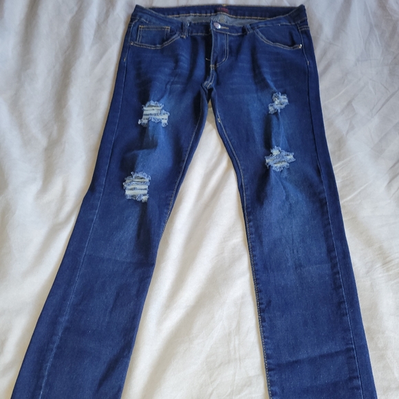 Lime Tree J J Yak Skinny Distressed Jeans Size 11 - Picture 1 of 5